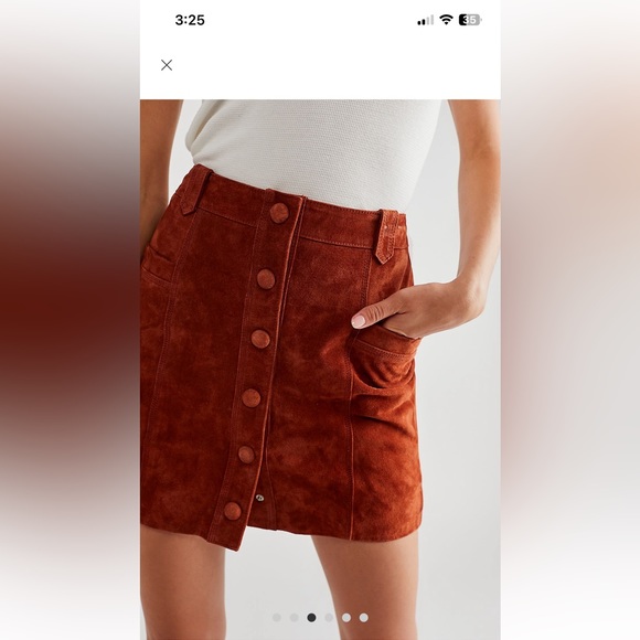 BNWT SUPER CUTE FREE PEOPLE blanknyc suede skirt size 26. New with tags - Picture 3 of 5